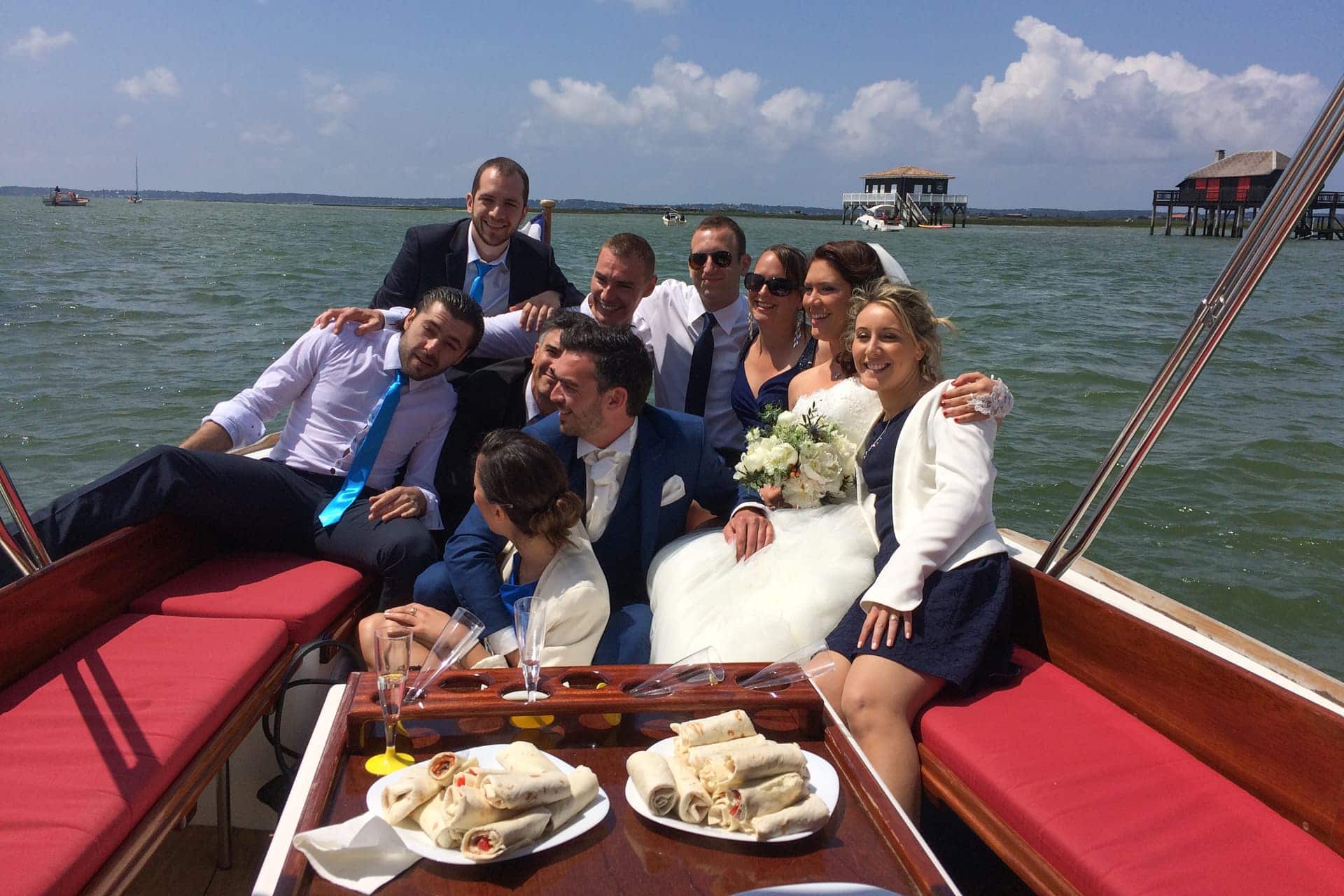 Mariage sur pinasse sur le bassin d'Arcachon